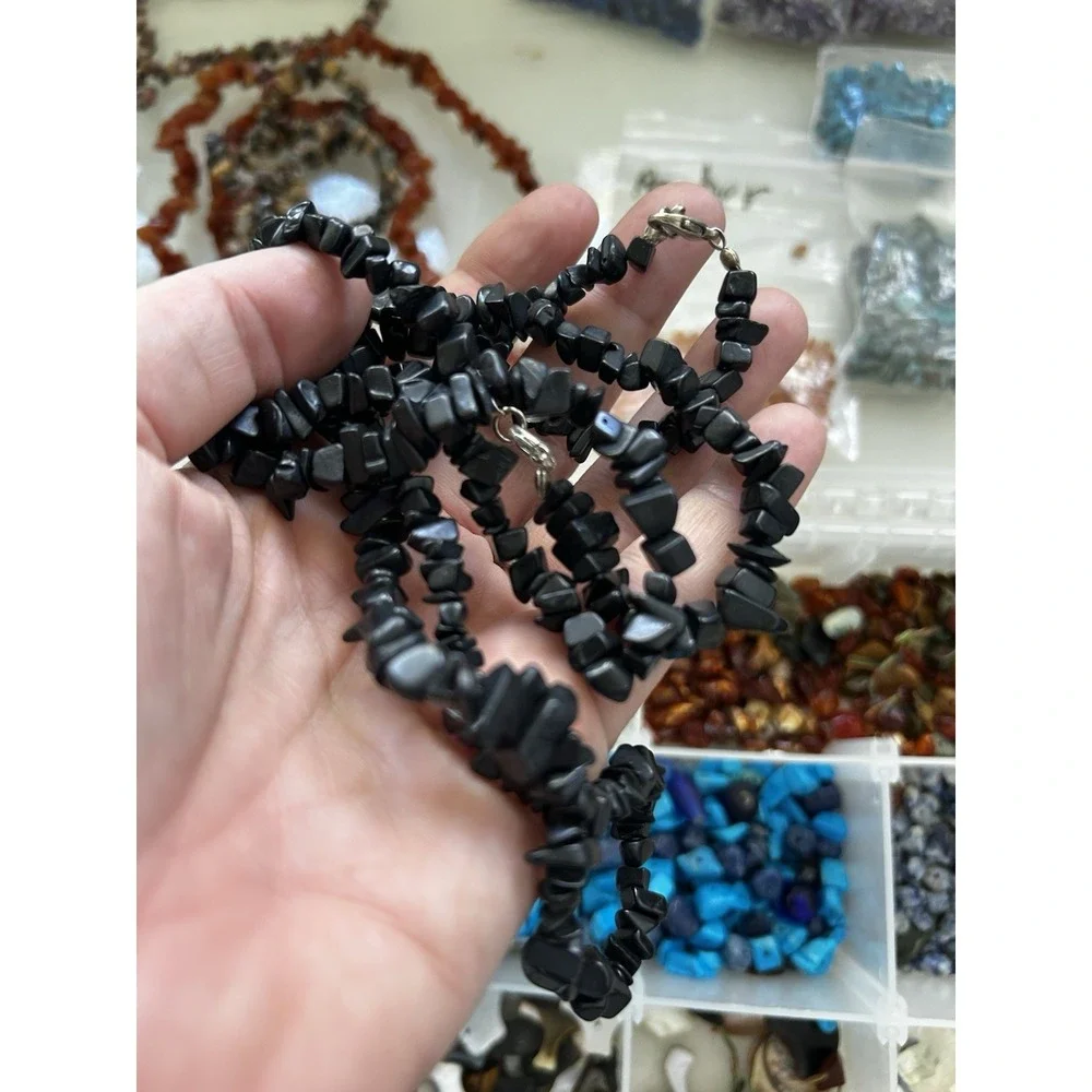 Amber Chip Necklaces Turquoise Mother Of Pearl Coral Jewelry Making Beads Lot